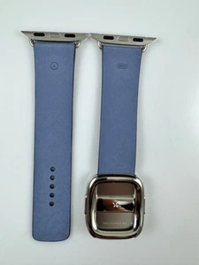 Bracelet boucle moderne tissé fin original Apple Watch 41 mm 42 mm bleu lavande grand - Photo 1 sur 7