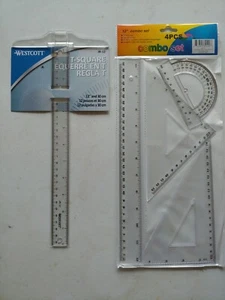 Plein Air 12" T-Square And Triangles Drafting Set - Picture 1 of 2