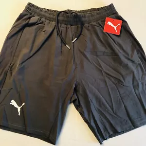 Puma Athletic Men Large Flex Woven Shorts Gray Drawstring Workout Running NWT - Picture 1 of 5