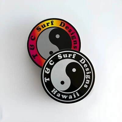 TOWN & COUNTRY HAWAII SURFING STICKER SET T&C Sticker Town Country 8”XL Volcom Eddie Would Go Dahui