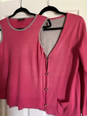 Conjunto Tops Rena Lange Reversibles Rosa y Gris Mujer Talla M Foto 1 de 4