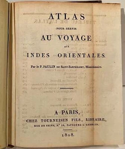P Paulin de S Barthelemy / Atlas pour Servir au Voyage aux Indes Orientales 1st - Foto 1 di 5