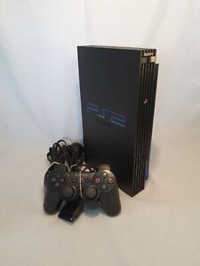 Sony Playstation 2 Console - Black Fat PS2 - 1 Controller & Cables - PAL -Tested