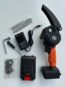 Leistungsstarke Akku Kettensäge Einhand 4 Zoll inkl. Akku, Koffer, Zubehör - Bild 1 von 12