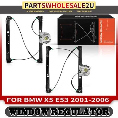 2 Pcs Power Front Left & Right Window Regulators for BMW E53 X5 2001 2002-2006 - Image 1 of 4