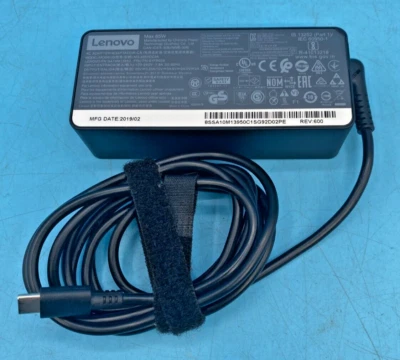 Lenovo 20V 3.25A 65W USB-C ADLX65YCC3A TYPE-C with 3-Pin UK Cable (OFFERS OK) - Image 1 of 4