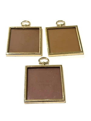 VTG Embroidery Cross Stitch Ornament Frame Plastic Square Gold Tone Lot of 3 - Image 1 of 4