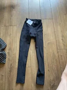 New Next Black Full Length High Rise Padded Cycling Leggings Trousers Size UK - Picture 1 of 9