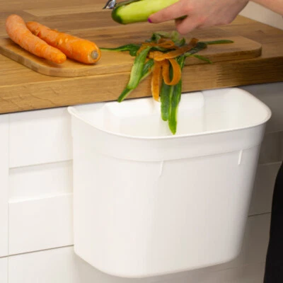 Tür Mülleimer Hängende Abfallbehälter Abfalleimer Kunststoff weiß Monti DOMOTTI - Bild 1 von 2