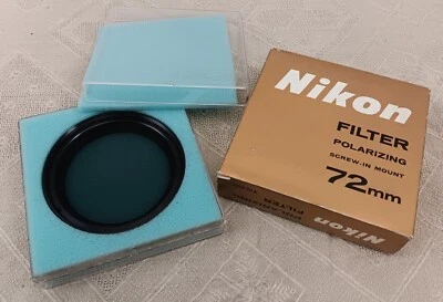 Vtg Genuine NIKON Polarizing Filter 72mm Screw-In Mount Made in Japan Original - Image 1 of 4