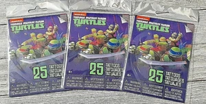 Teenage Mutant Ninja Turtles Kids Temporary Tattoos 3 Packs- 25 Tattoos Per Pack - Picture 1 of 2
