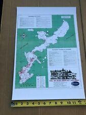  MAP OF 1971 OKINAWA, 18" x 12" Good display quality, BIRELEY'S ADVERTISING  