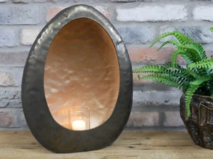 Inusual Antiguo Metal Cobre Marroquí Lágrima Gota Vela T Soporte de Luz Linterna - Imagen 1 de 5