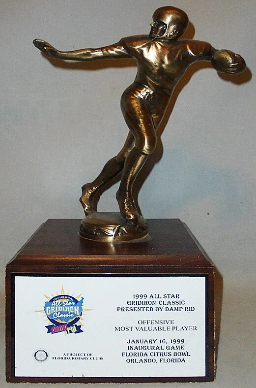 1999 -DAUNTE CULPEPPER- Trofeo Jugador Más Valioso de Fútbol Americano Universitario Propiedad/Ganado De Colección Foto 1 de 1