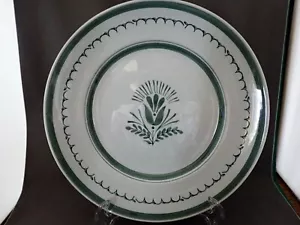 MCM Arabia China Made In Finland Handpainted Green Thistle Pattern Dinner Plate - Picture 1 of 4