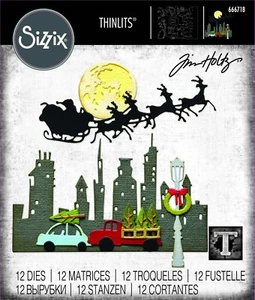 Tim Holtz "VAULT, CHRISTMAS MAGIC" Sizzix Thinlits Dies 666718 Holiday 2024 - Picture 1 of 3