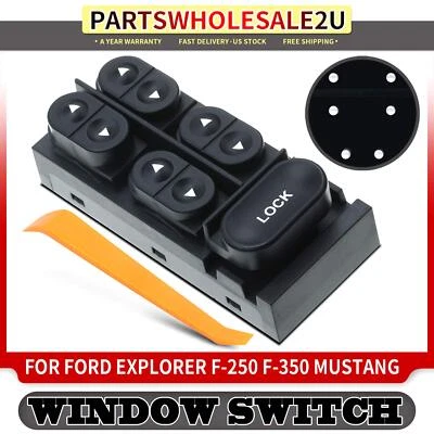 Передний левый выключатель стеклоподъемника для Ford F-350 Explorer Mercury Sable 5 кнопок - Изображение 1 из 4