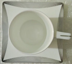 Versace Teetasse & Untertasse Rosenthal Medusa modernes minimalistisches Design seltenes Set UK - Bild 1 von 6