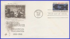 USA4 #1233 U/A ARTCRAFT FDC Proclamación de Emancipación - Imagen 1 de 1