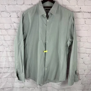 mens perry ellis grey dress shirt slim fit sz XL 100% cotton business office - Picture 1 of 6