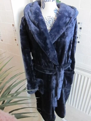 Ladies/Womans Navy Dressing Gown-Size M (12-14) - George -New - image 1 of 4