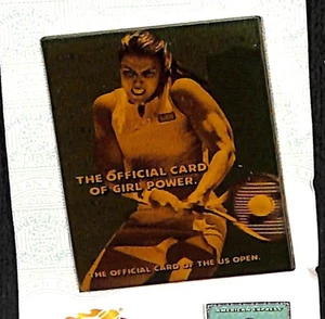 Jennifer Capriati 2002 US Open Tennis Amex Scheda Ufficiale di Girl Power! Spilla rara - Foto 1 di 2