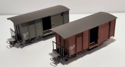 Liliput H0e - 2 Stück gedeckter Güterwagen Zillertalbahn - Schmalspurbahn - Bild 1 von 4