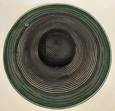 💚🖤💚 Eugenia Kim Wicked Hat Black Green Elphaba Oz Wide Brim - Image 1 of 4