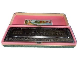 Vintage German Hohner The Echo Harp Mundharmonica Key C/G Metal Reeds - Bild 1 von 9