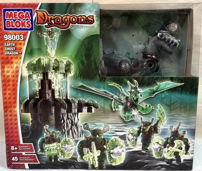 Mega Bloks Dragons Elementals "Earth Ghost Dragon" 45 Piece Boxed Set (98003) - Image 1 of 4