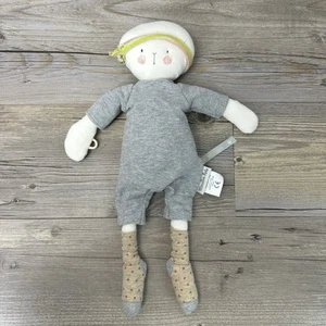 Moulin Roty Nin Nin Rabbit Les Petits Dodos Bunny Socks No Hat Gray Plush Lovey - Picture 1 of 8