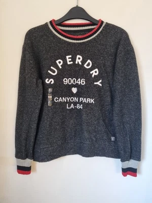 Ladies SUPERDRY Jumper. Size 10. Dark Grey. NEW no tags! - Image 1 of 4