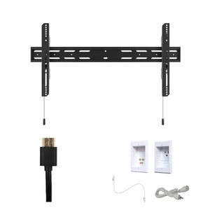 Paquete de montaje de TV Kanto PF400 con kit de alimentación de pared de toma única - Imagen 1 de 7