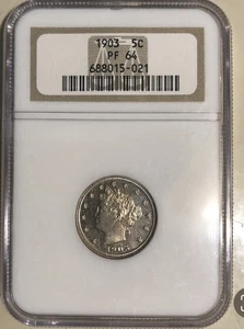 1903 PROOF LIBERTY HEAD “V” NICKEL - NGC PF64 PR64 - Picture 1 of 4