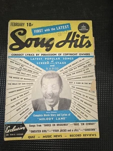 Song Hits Lyrics Magazine Vtg Feb 1942 Screen Stage Radio Babes on Broadway - Picture 1 of 2