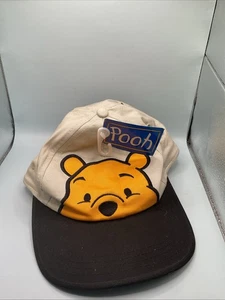 Winnie The Pooh Disney Beige & Black Adjustable SnapBack Hat Cap - Picture 1 of 3