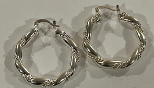 Pendientes colgantes de aro enchapados en plata joyería de moda tamaño mediano - Imagen 1 de 3
