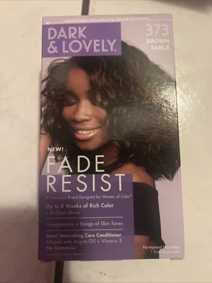 Dark and Lovely Fade Resist Hair Color Brown Sable Argan Oil & Vitamin E 373 - image 1 of 4