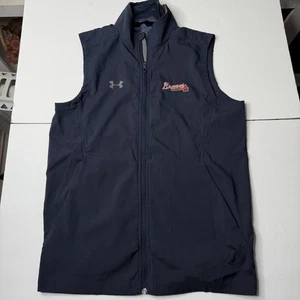 Atlanta Braves Weste Herren Small Blau MLB Ärmellos Reißverschluss Under Armour - Bild 1 von 8