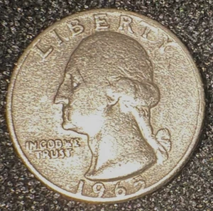 1965 Münze Washington Viertel NMM Datum & Text am Rand Fehler SCHÖN! - Bild 1 von 4