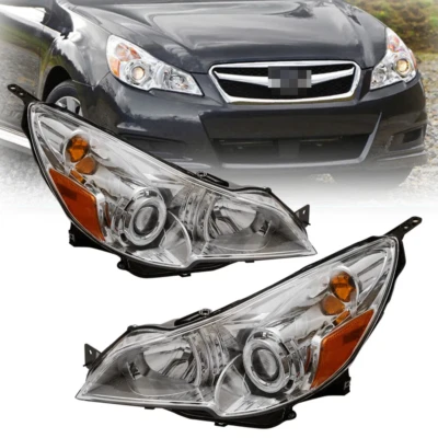 Pair Front Headlights Assembly & Corner Lights For 10-14 Subaru Legacy Outback Foto 1 de 4