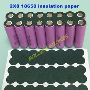 Tablero de juntas de papel aislante adhesivo de cebada 20 piezas 2x8 18650 18500 - Imagen 1 de 2