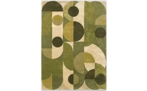 Hand-Tufted Wool Rug 5x7 - Contemporary Style, Bold Pattern, Living | 6x9 | 8x10 - Picture 1 of 5
