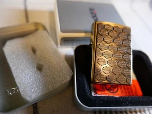 ZIPPO HARLEY DAVIDSON MULTI LOGO BRASS LIGHTER 1998 - Picture 1 of 10