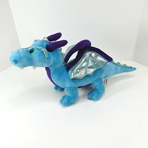 Aurora Legendary Friends 18 Zoll x 9 Zoll DRACHE Plüsch Brüllgeräusch blau & lila geflügelt - Bild 1 von 5