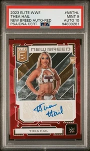 Thea Hail Rookie 2023 Donruss Elite WWE New Breed RC Red Auto /49 PSA 9 Auto 10 - Picture 1 of 4