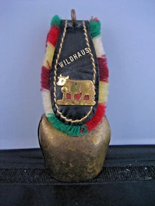 Vintage WILDHAUS Switzerland hand made miniature brass decorative hanging bell - Picture 1 of 5
