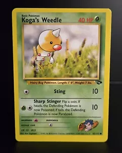 Pokémon TCG - Koga's Weedle - 82/132 - Unlimited - Gym Challenge (2000) - LP/NM - Picture 1 of 1