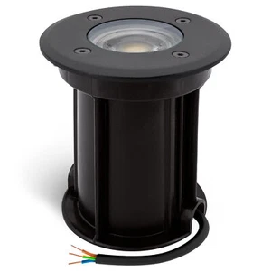 Bodenstrahler IP67 Aussen LED GU10 neutralweiß 3W Spot in schwarz befahrbar 230V - Bild 1 von 9