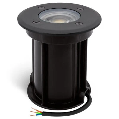 Bodenstrahler IP67 Aussen LED GU10 neutralweiß 3W Spot in schwarz befahrbar 230V - Bild 1 von 4